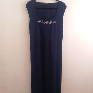 T & Company square neck sleevles Retro blue  Dresses size 2X